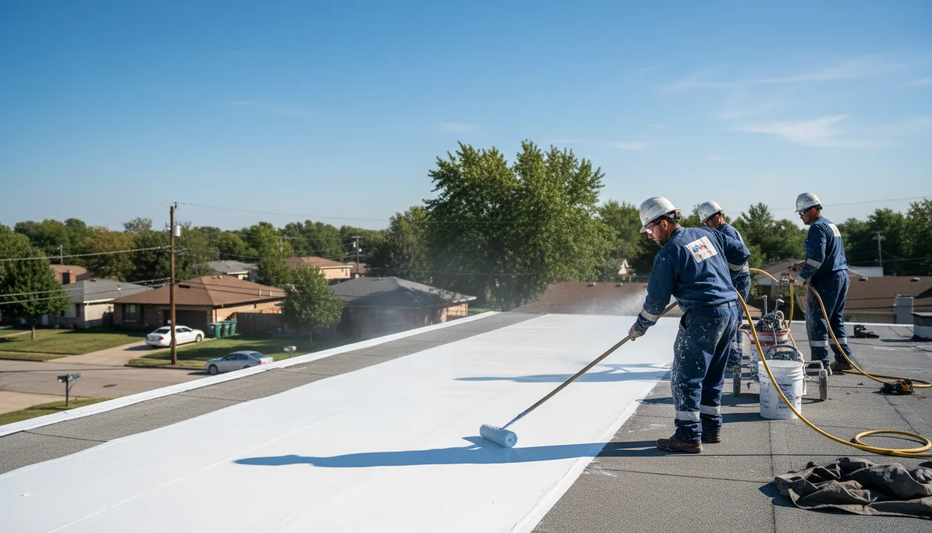 Commercial roof coating in Veguita, NM near me